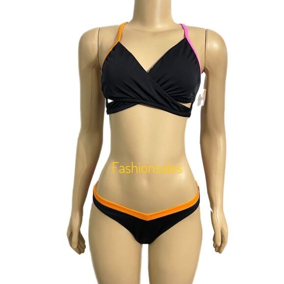 Victorias Secret Pink Swim Body wrap Bikini top Removable Padding & Itsy Set XXL - Picture 8 of 8